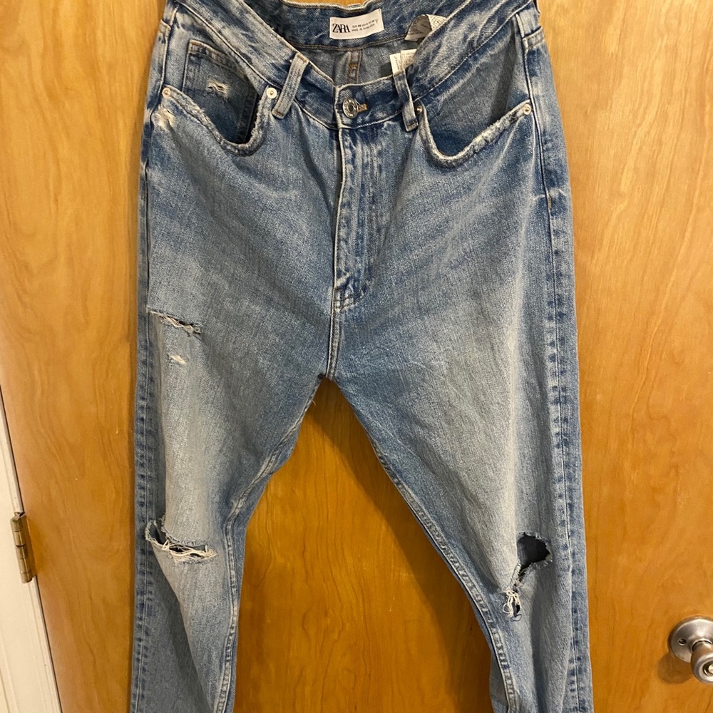 Distressed Mom Jeans